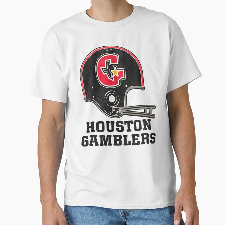 Houston Gamblers Football Team T-Shirt - Fun Novelty Design Unisex - T-Shirt, Sweatshirt, Hoodie