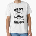 Best Grandpa Ever Mustache Black T-Shirt - Trendy Graphic for Adults - T-Shirt, Sweatshirt, Hoodie