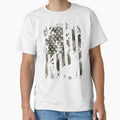 Camo US Flag Deer Elk Buck Camoflage Hunting Hunter - Adult & Kids T-Shirts, Sweatshirts & Hoodies apparel design preview 1