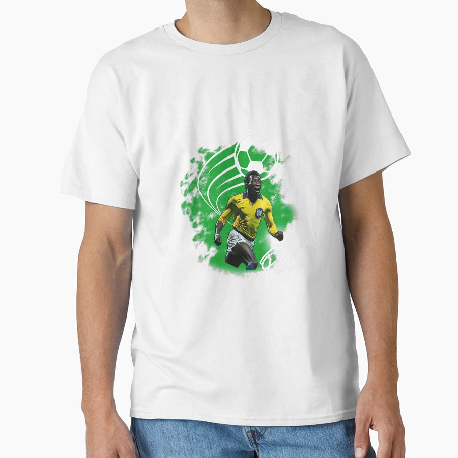 Pele Brasil 006 T-Shirt - Aesthetic Graphic for Adults - T-Shirt, Sweatshirt, Hoodie