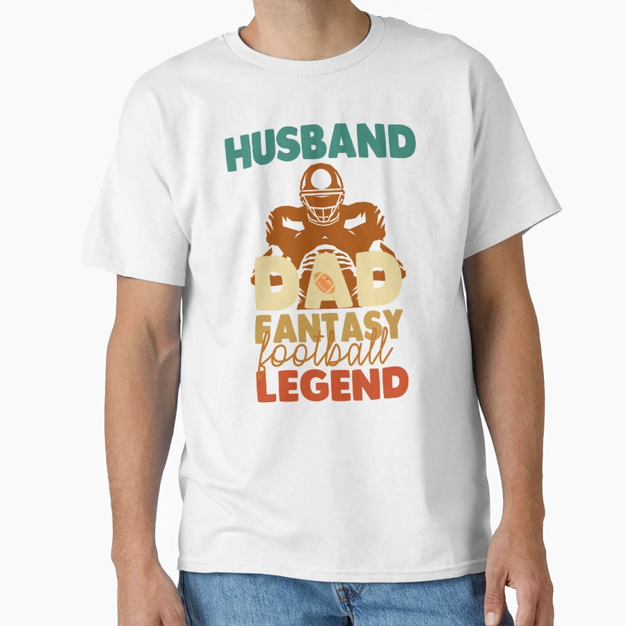 Husband Dad Fantasy Football Legend T-Shirt - Custom Art Print Unisex - T-Shirt, Sweatshirt, Hoodie