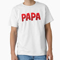 Papa Father Red Gradient Bold T-Shirt - Novelty Apparel Unisex - T-Shirt, Sweatshirt, Hoodie