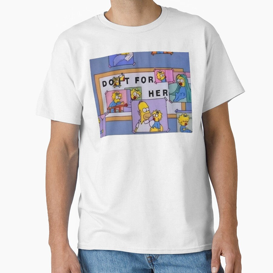 Homer "Do It For Her" Cartoon Collage Of Maggie by - Adult & Kids T-Shirts, Sweatshirts & Hoodies apparel design preview 1
