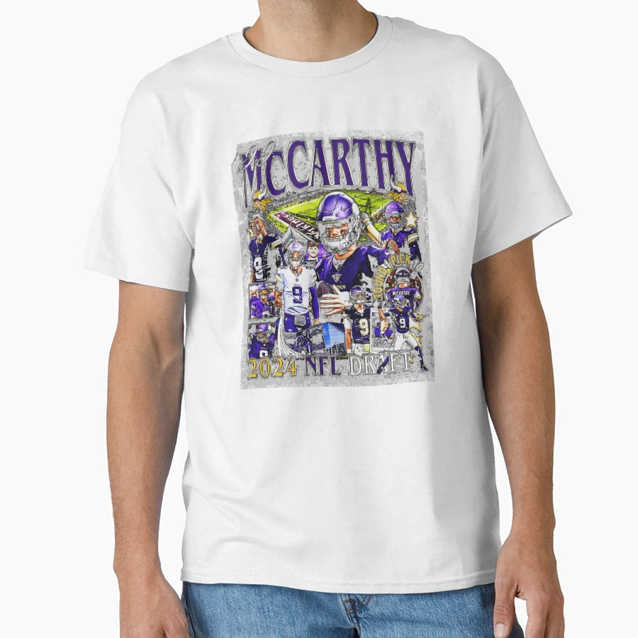 J J Mccarthy Bootleg T-Shirt - Minimalist Print Unisex - T-Shirt, Sweatshirt, Hoodie
