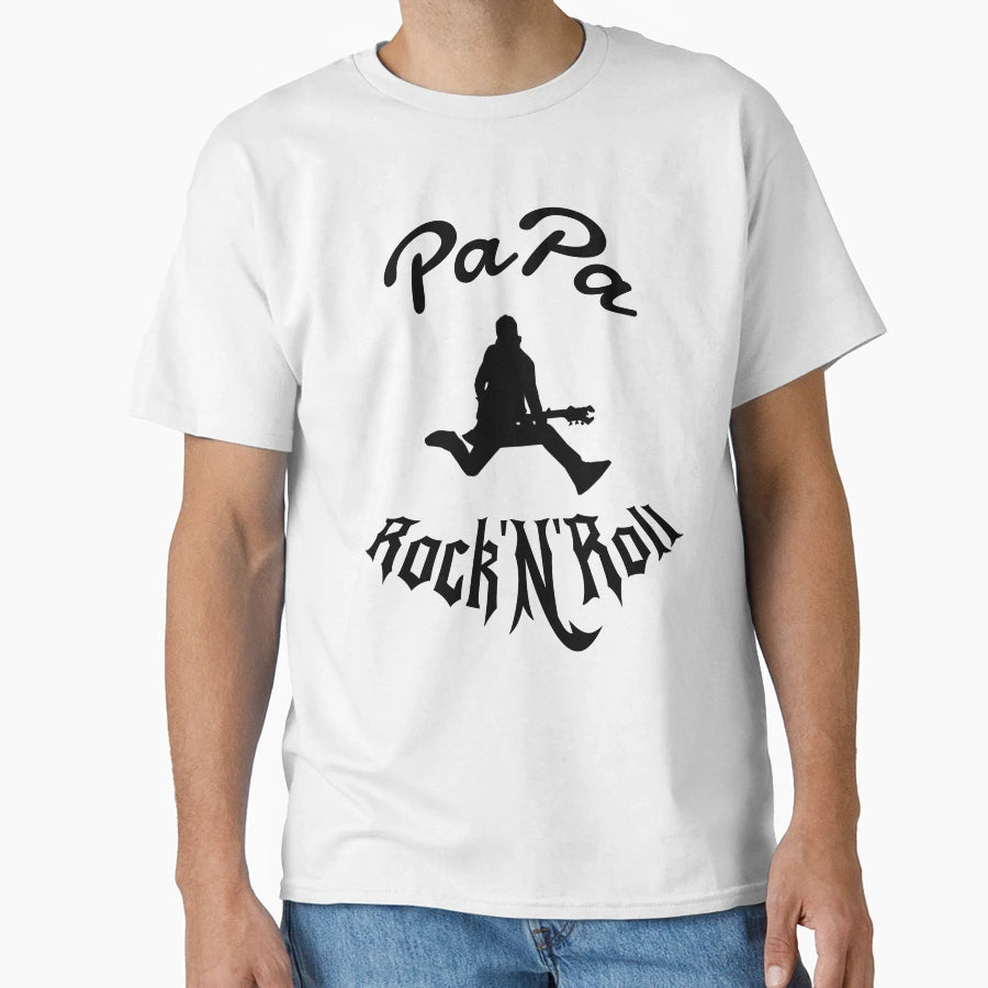 Papa Rocknroll Fun And T-Shirt - Unique Graphic Unisex - T-Shirt, Sweatshirt, Hoodie