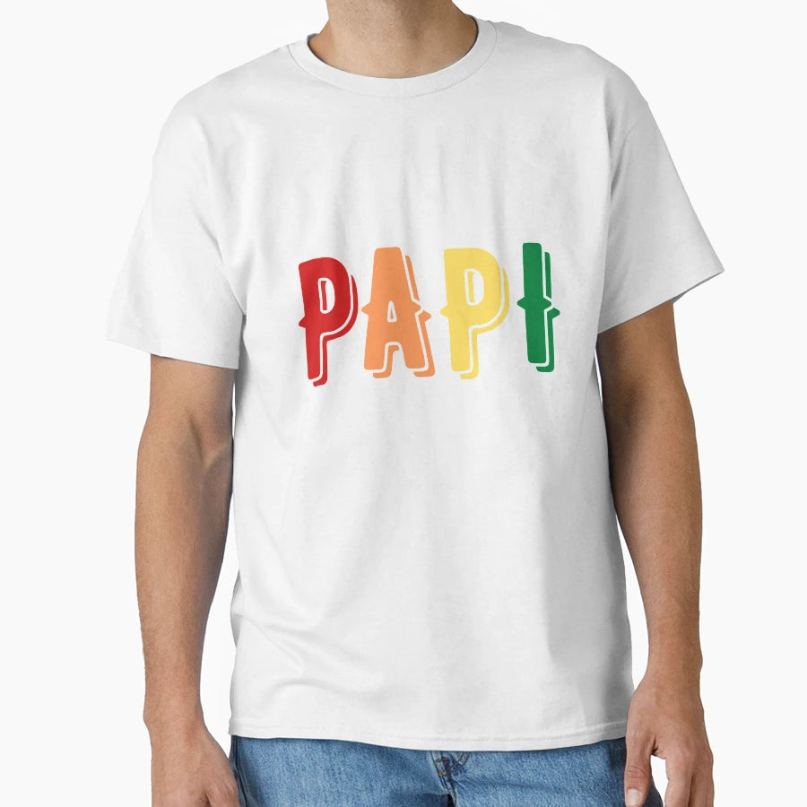 Papi Colorful T-Shirt - Minimalist Print for Adults - T-Shirt, Sweatshirt, Hoodie