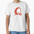 Letter Q Red Initial Monogram Alphabet T-Shirt - Trendy Graphic Men Women - T-Shirt, Sweatshirt, Hoodie