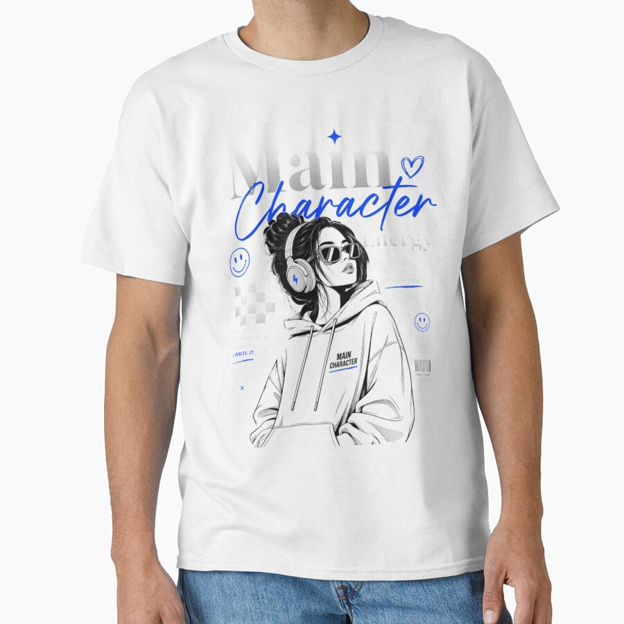 Main character energy by Prasakro - Adult & Kids T-Shirts, Sweatshirts & Hoodies apparel design preview 1