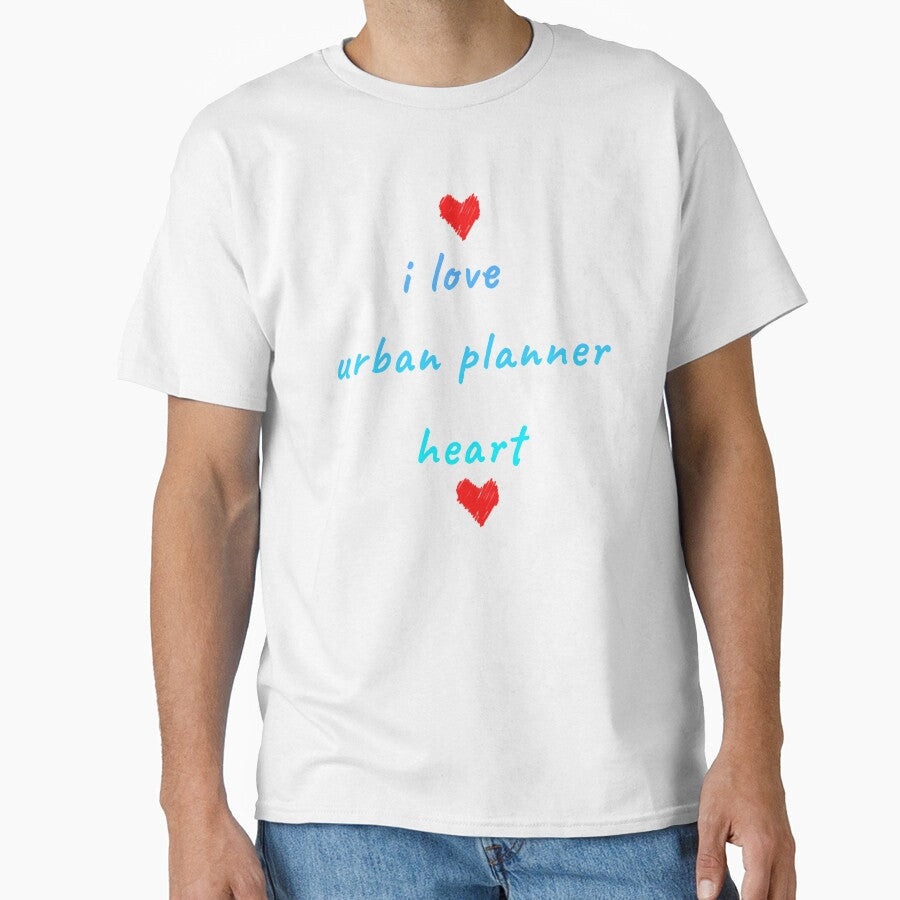 I love Urban Planner heart, planning valentines day - Adult & Kids T-Shirts, Sweatshirts & Hoodies apparel design preview 1