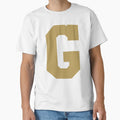 Alphabet Gold G Sports Letter G T-Shirt - Custom Art Print for Adults - T-Shirt, Sweatshirt, Hoodie