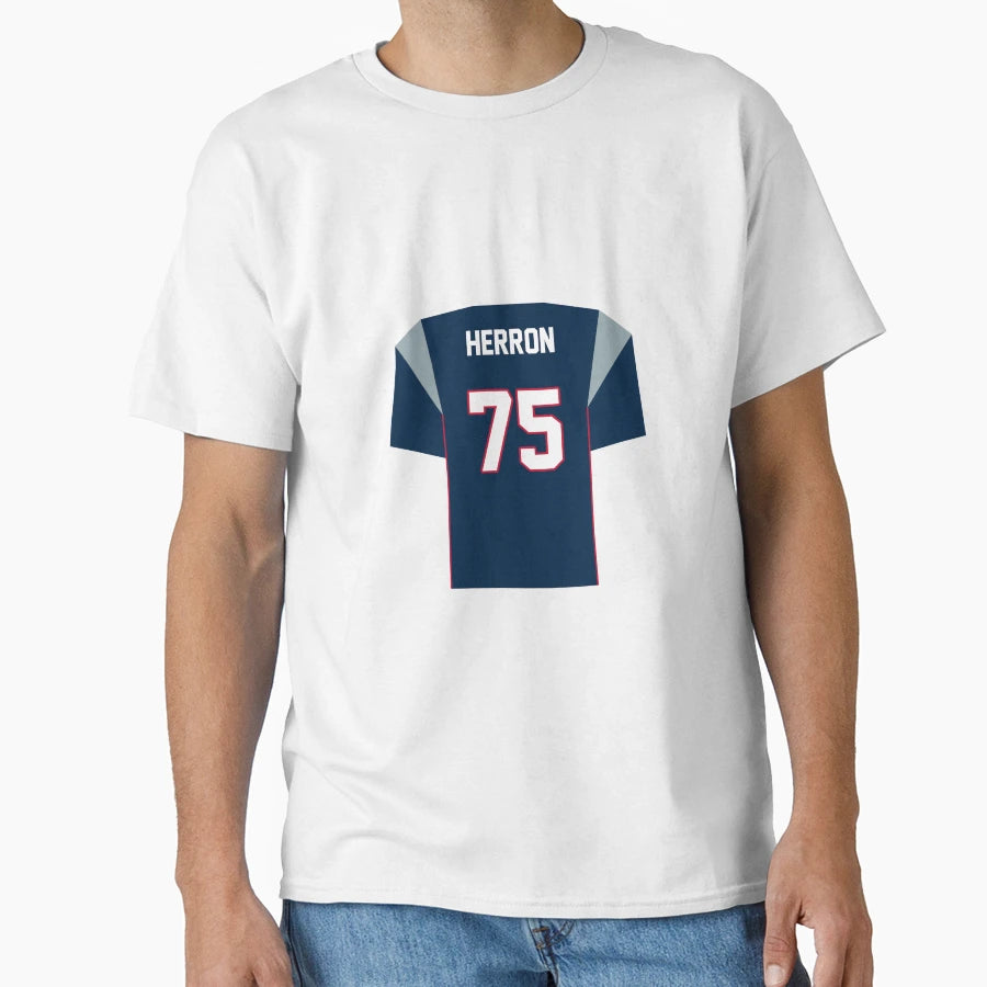 Justin Herron Patriots Jersey T-Shirt - Fun Novelty Design Unisex - T-Shirt, Sweatshirt, Hoodie