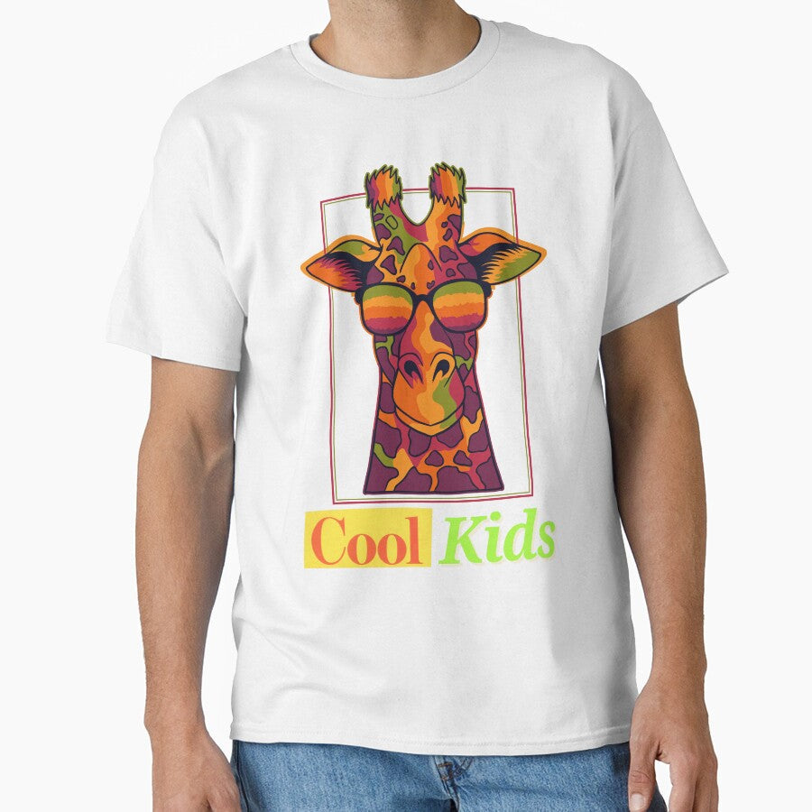 Cool Kids and Giraffe Coolest animal apparel by - Adult & Kids T-Shirts, Sweatshirts & Hoodies apparel design preview 1