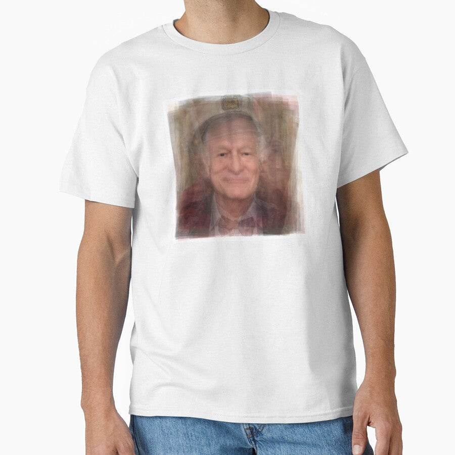 Hugh Hefner Portrait by Steven Socha - Adult & Kids T-Shirts, Sweatshirts & Hoodies apparel design preview 1