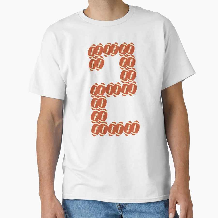 Player Number 2 Two American Football Game T-Shirt - Trendy Graphic Unisex - T-Shirt, Sweatshirt, Hoodie