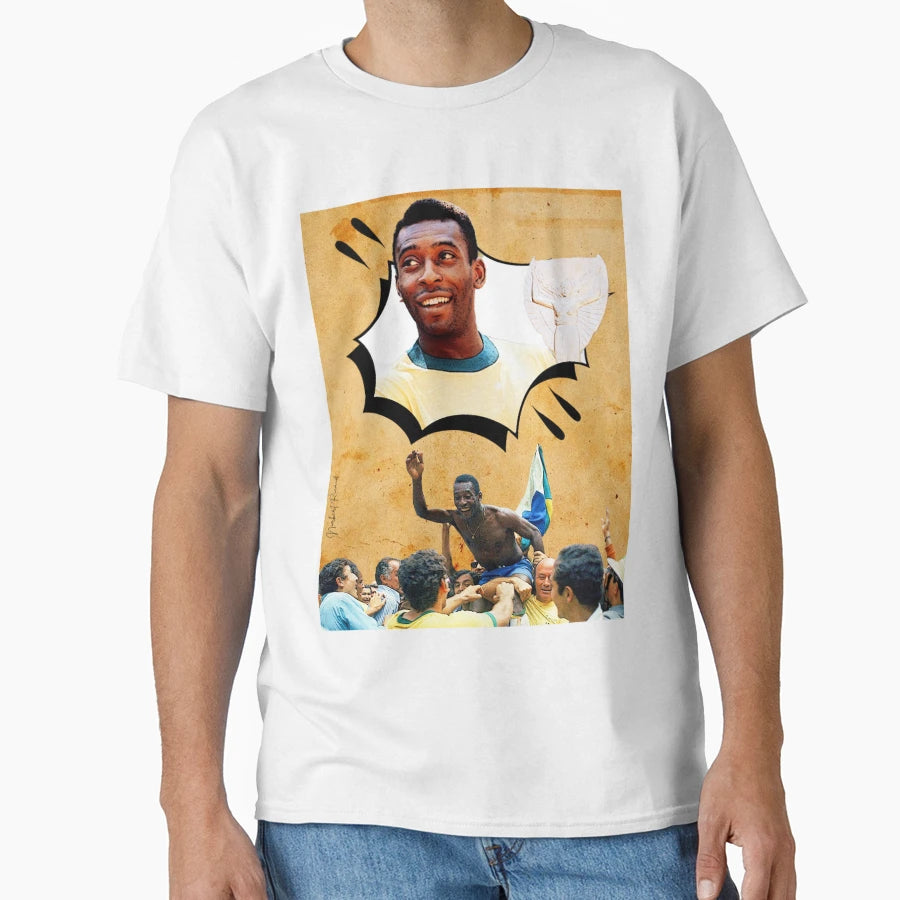 Pele Football T-Shirt - Aesthetic Graphic Men Women - T-Shirt, Sweatshirt, Hoodie