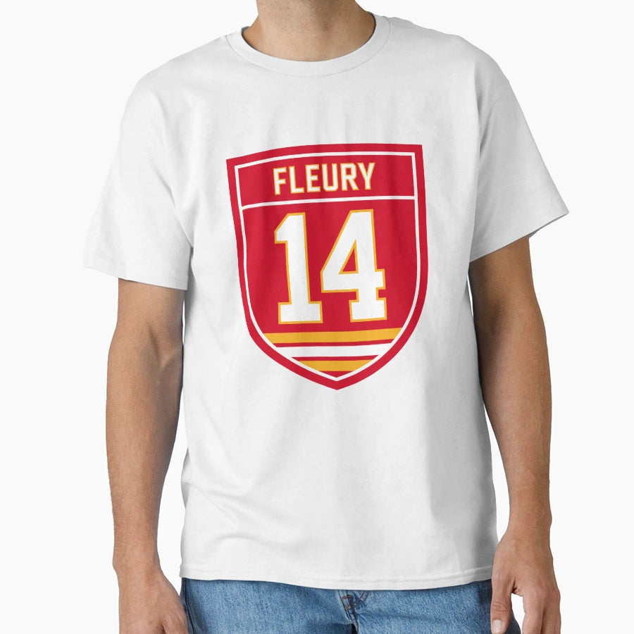 Theoren Fleury Calgary 14 Emblem T-Shirt - Custom Art Print for Adults - T-Shirt, Sweatshirt, Hoodie