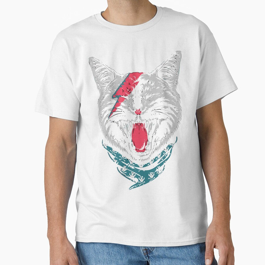 Cat Bowie by MangaCortaTees - Adult & Kids T-Shirts, Sweatshirts & Hoodies apparel design preview 1