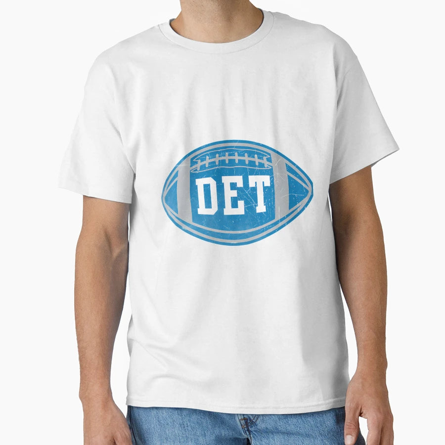 Detroit Football Throwback T-Shirt - Trendy Graphic Unisex - T-Shirt, Sweatshirt, Hoodie