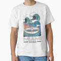 Miami 2026 Ocean Wave Football V11 T-Shirt - Novelty Apparel Unisex - T-Shirt, Sweatshirt, Hoodie