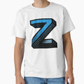 Blue Color Letter Z Initial T-Shirt - Streetwear Style Unisex - T-Shirt, Sweatshirt, Hoodie