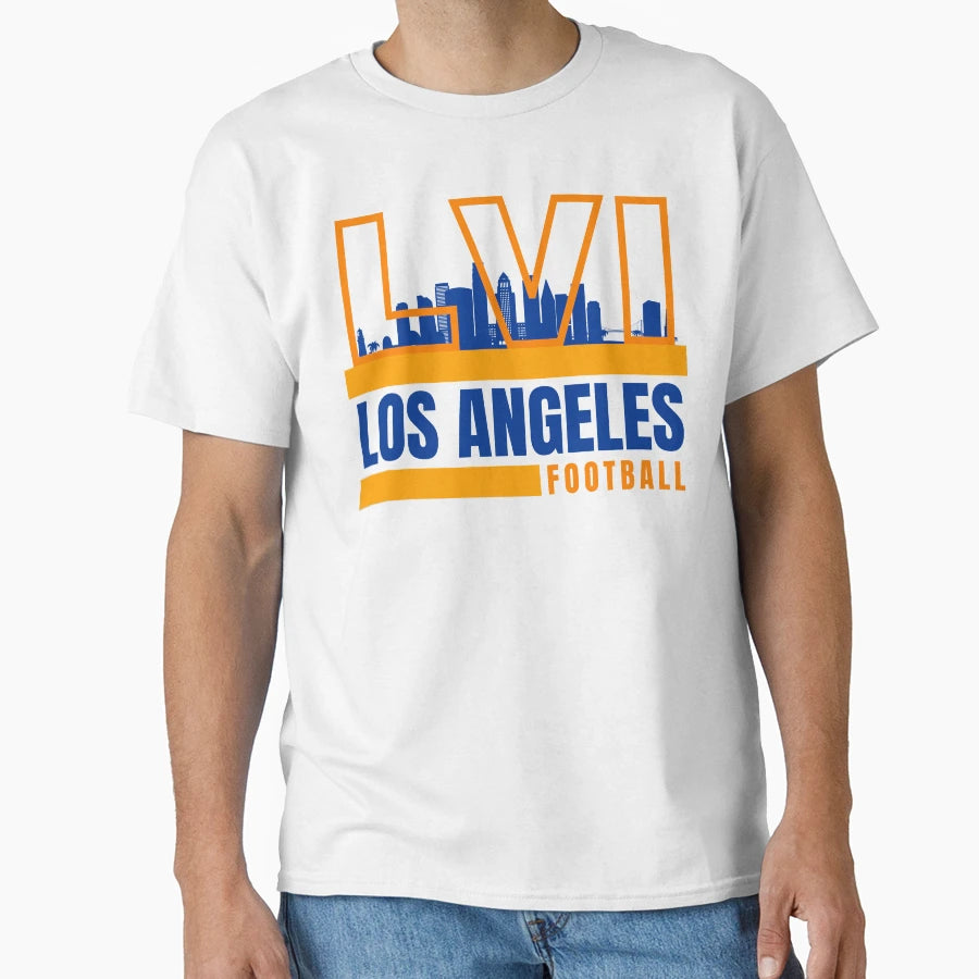Los Angeles Football Yellow Blue T-Shirt - Trendy Graphic for Adults - T-Shirt, Sweatshirt, Hoodie