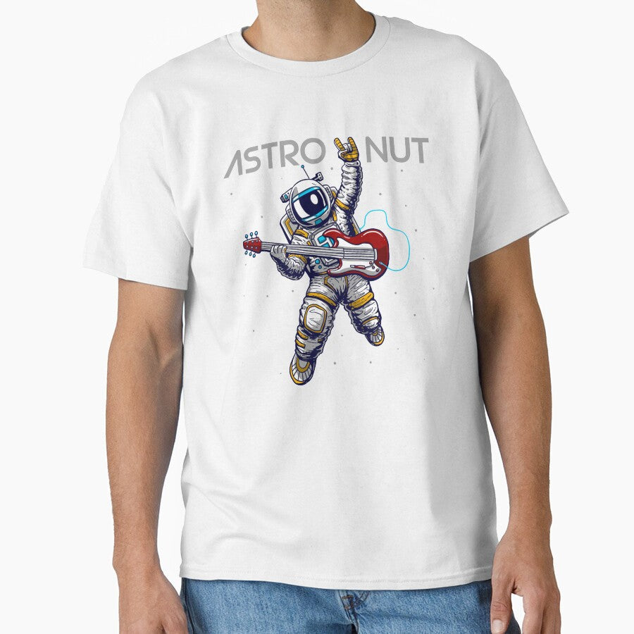 Astro nuts (astronaut playing guitar) by hayrpictures - Adult & Kids T-Shirts, Sweatshirts & Hoodies apparel design preview 1