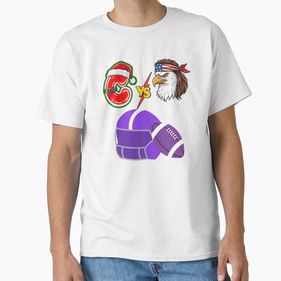 Epic Football Matchup Player Art T-Shirt - Fun Novelty Design Men Women - T-Shirt, Sweatshirt, Hoodie