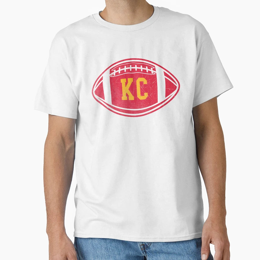 Kansas City Throwback Football T-Shirt - Graphic Print Unisex - T-Shirt, Sweatshirt, Hoodie