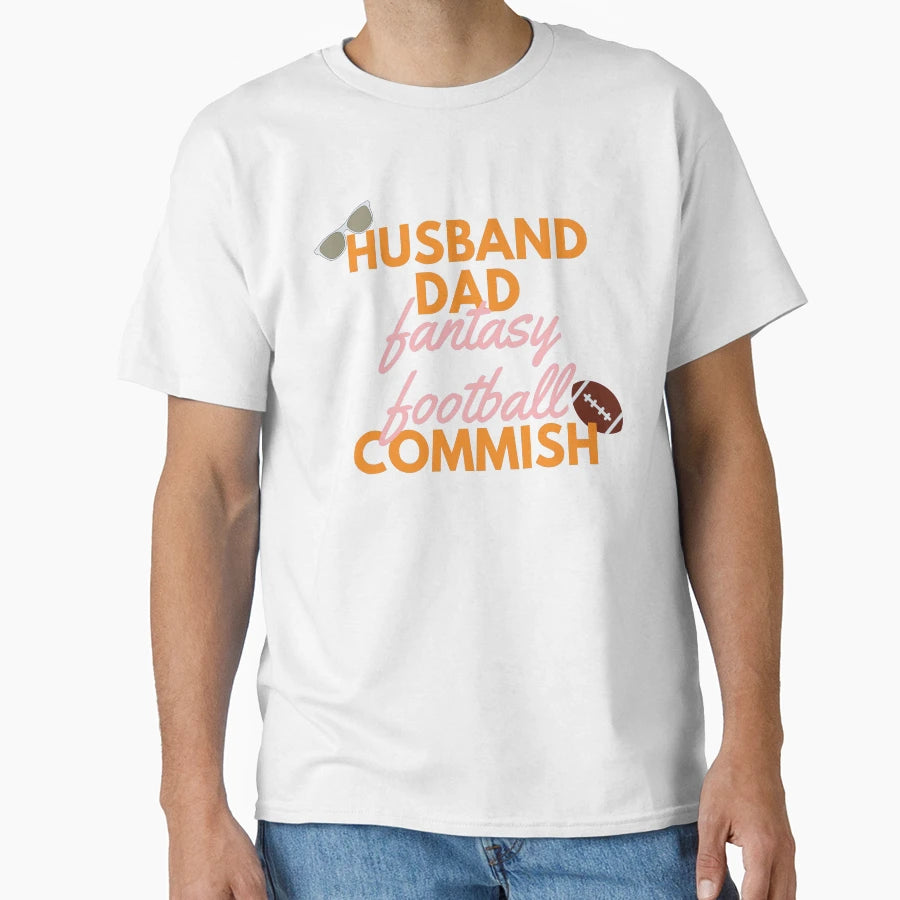 Husband Dad Fantasy Football T-Shirt - Casual Everyday Wear for Adults - T-Shirt, Sweatshirt, Hoodie