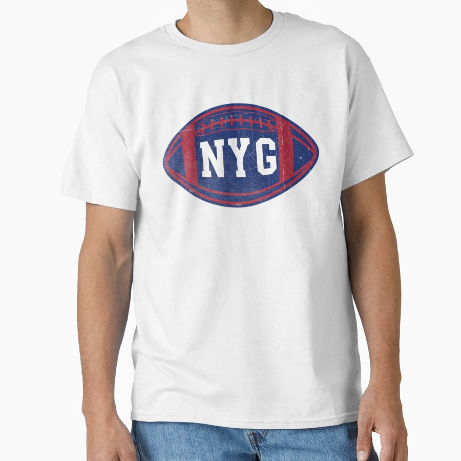 New York Throwback Football T-Shirt - Custom Art Print Unisex - T-Shirt, Sweatshirt, Hoodie