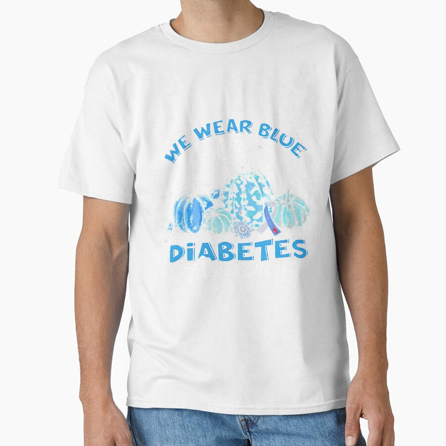We Wear Blue Diabetes Awareness by BundlerVq - Adult & Kids T-Shirts, Sweatshirts & Hoodies apparel design preview 1