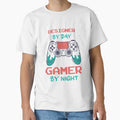 Designer By Day Gamer Night Funny quote gift idea For - Adult & Kids T-Shirts, Sweatshirts & Hoodies apparel design preview 1