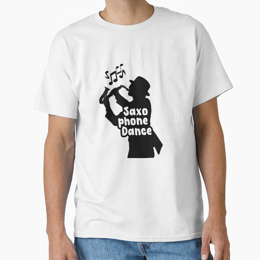 Funny Illustration Saxophone And Dance by Stickers - Adult & Kids T-Shirts, Sweatshirts & Hoodies apparel design preview 1