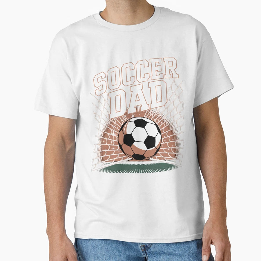 Funny Soccer Dad Daddy Soccer Sport T-Shirt - Minimalist Print Unisex - T-Shirt, Sweatshirt, Hoodie