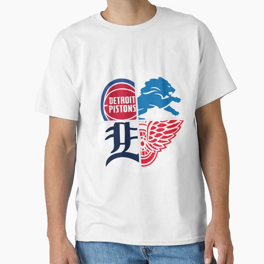 Detroit Sports T-Shirt - Unique Graphic Men Women - T-Shirt, Sweatshirt, Hoodie