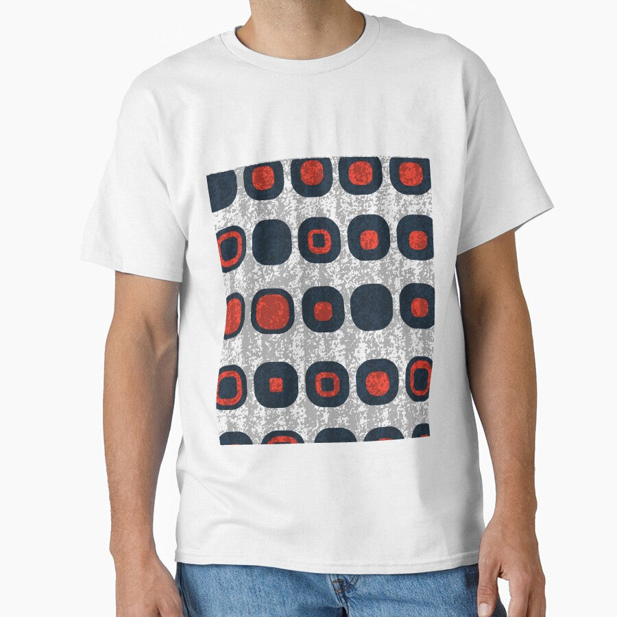 Bauhaus Inspired Mod Pattern in Red and Blue by - Adult & Kids T-Shirts, Sweatshirts & Hoodies apparel design preview 1