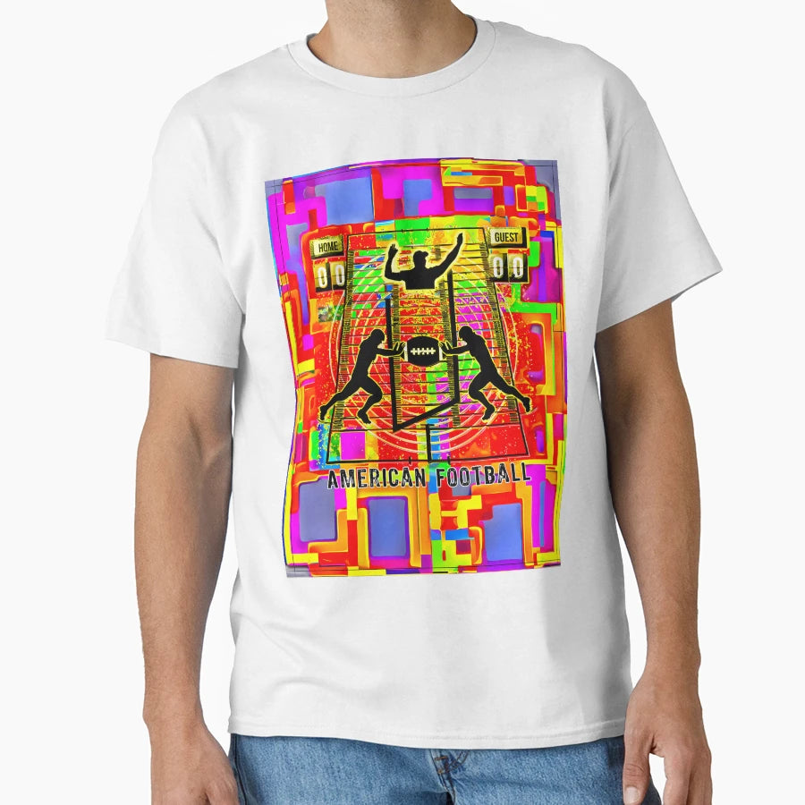 American Football Color Game T-Shirt - Aesthetic Graphic Men Women - T-Shirt, Sweatshirt, Hoodie