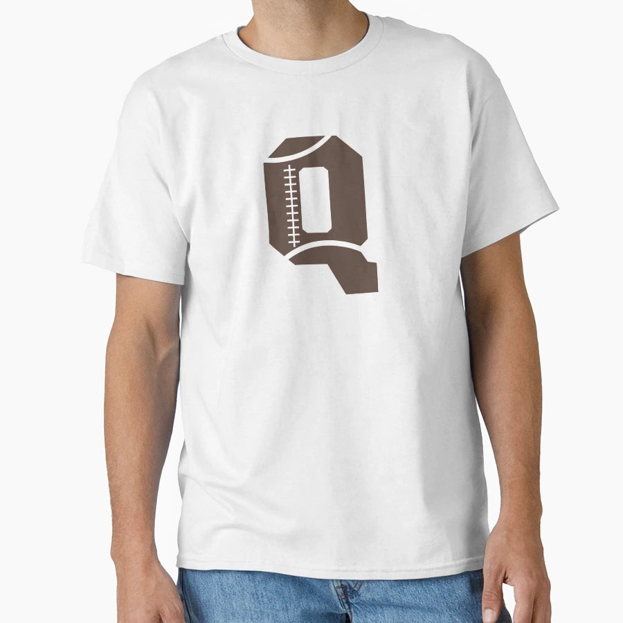 Personalized Football Initial Q T-Shirt - Unique Graphic Unisex - T-Shirt, Sweatshirt, Hoodie