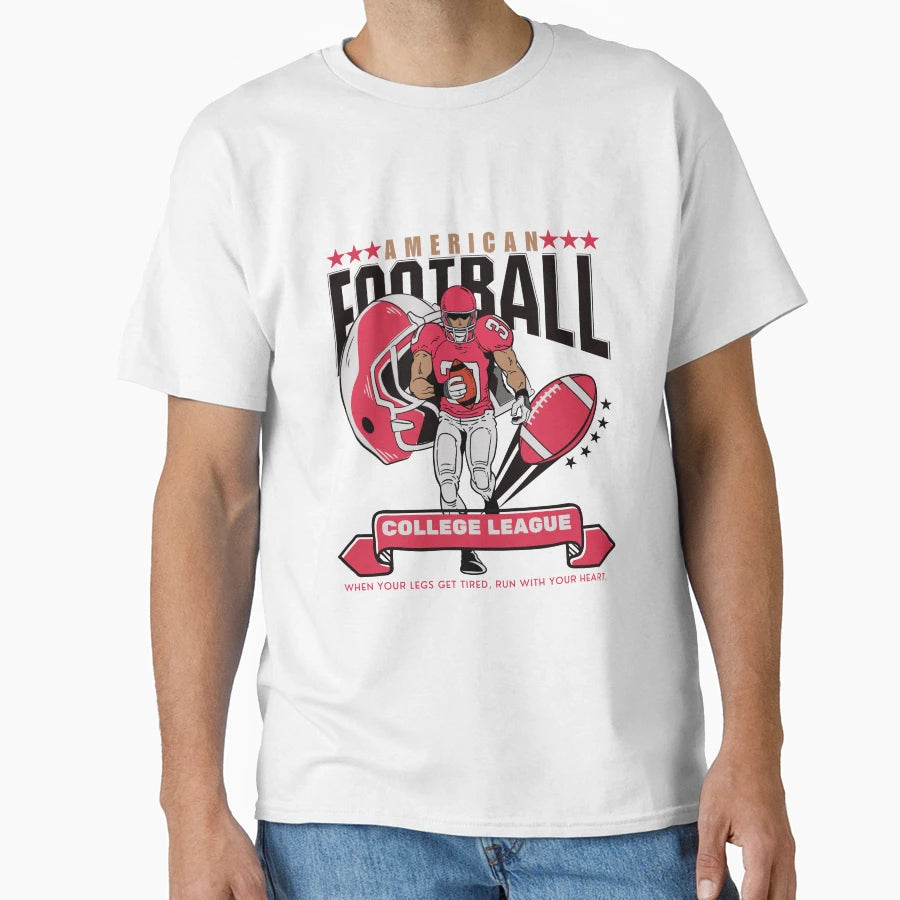 American Football College League T-Shirt - Aesthetic Graphic for Adults - T-Shirt, Sweatshirt, Hoodie
