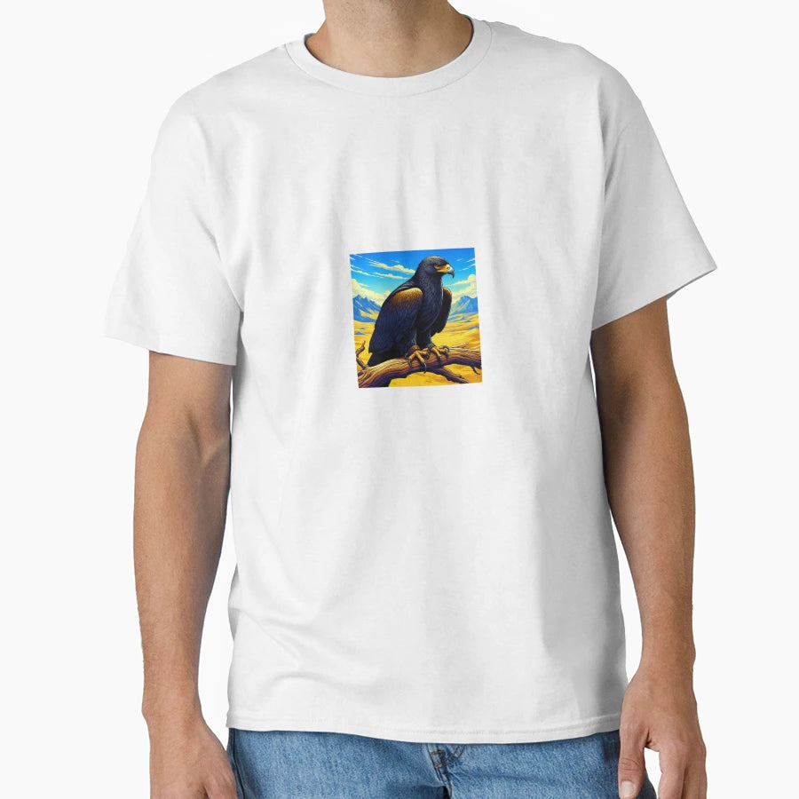 Eagle Sitting Branch Desert T-Shirt - Streetwear Style for Adults - T-Shirt, Sweatshirt, Hoodie