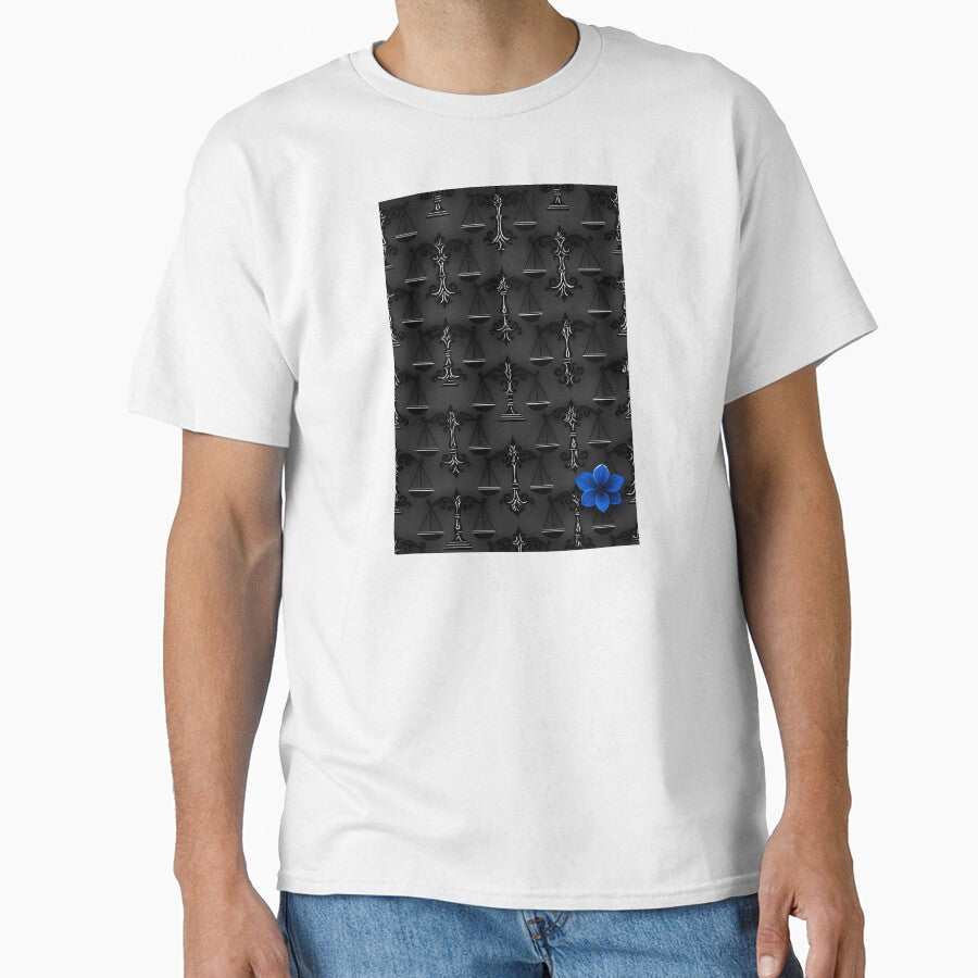 Baroque Decorations and A Blue Flower by Studio Rio - Adult & Kids T-Shirts, Sweatshirts & Hoodies apparel design preview 1