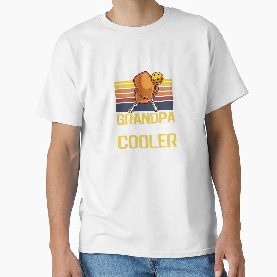 Pickleball Grandpa Racket Pickleball T-Shirt - Custom Art Print for Adults - T-Shirt, Sweatshirt, Hoodie