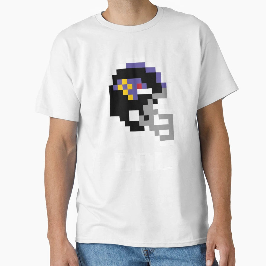 Baltimore Ravens Tecmo Super Bowl T-Shirt - Minimalist Print for Adults - T-Shirt, Sweatshirt, Hoodie