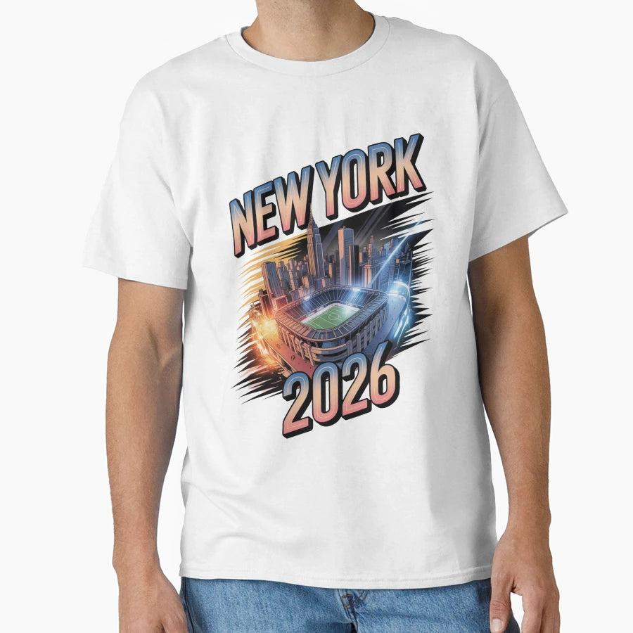 New York 2026 Metlife Stadium Skyline T-Shirt - Minimalist Print Men Women - T-Shirt, Sweatshirt, Hoodie
