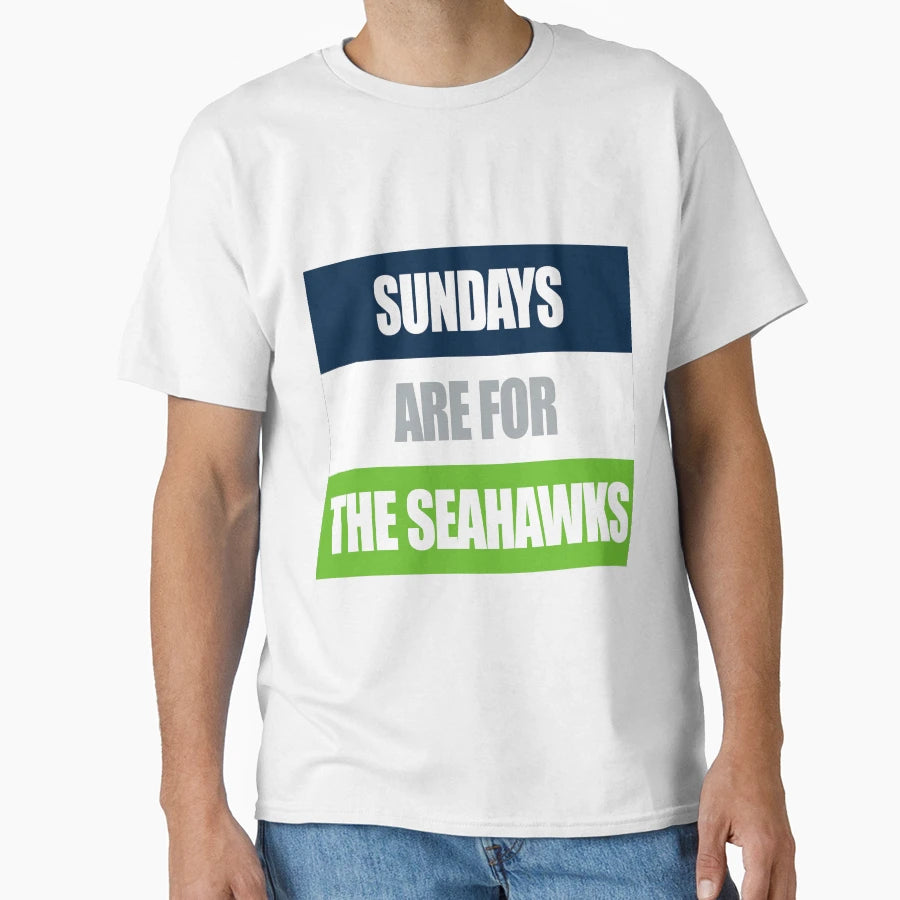 Sundays Are Seahawks T-Shirt - Custom Art Print for Adults - T-Shirt, Sweatshirt, Hoodie