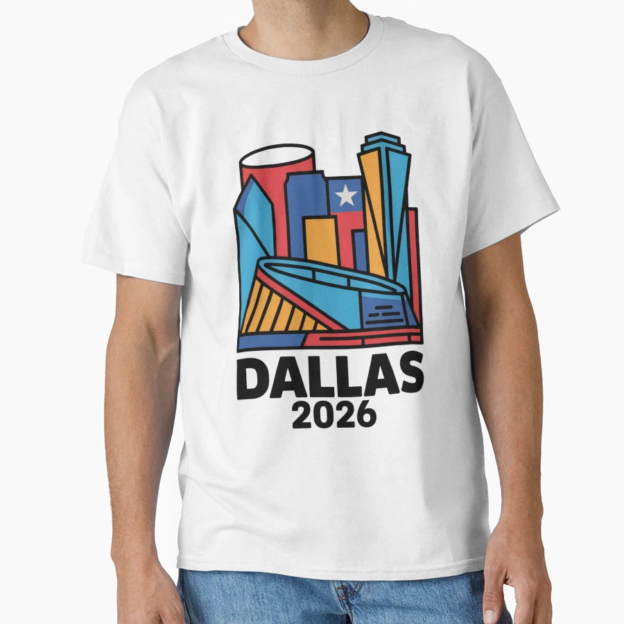 Dallas 2026 Texas Soccer Souvenir V24 T-Shirt - Streetwear Style for Adults - T-Shirt, Sweatshirt, Hoodie