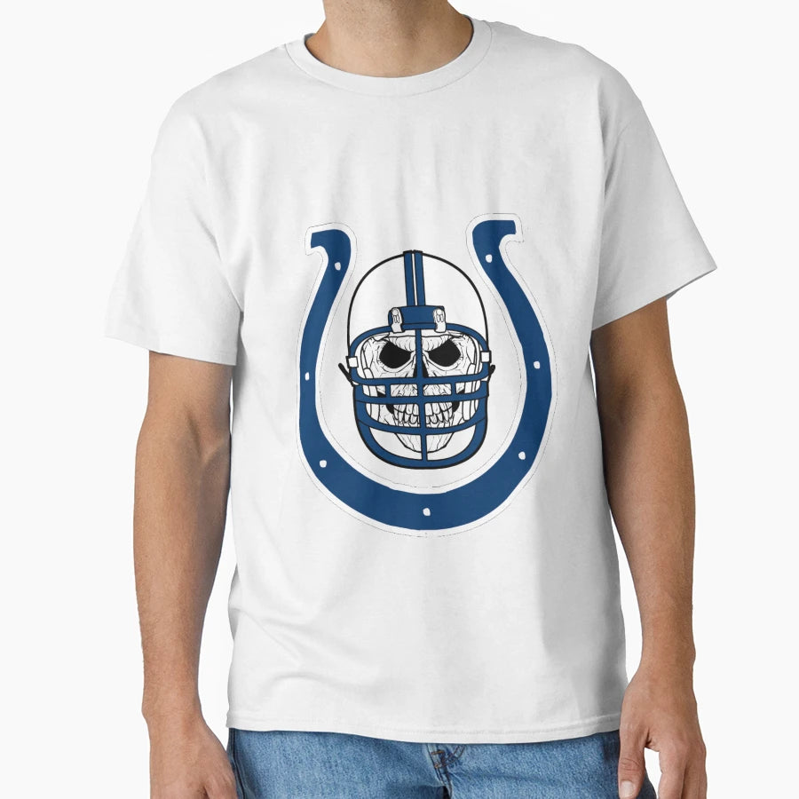 Colts Skull T-Shirt - Custom Art Print for Adults - T-Shirt, Sweatshirt, Hoodie