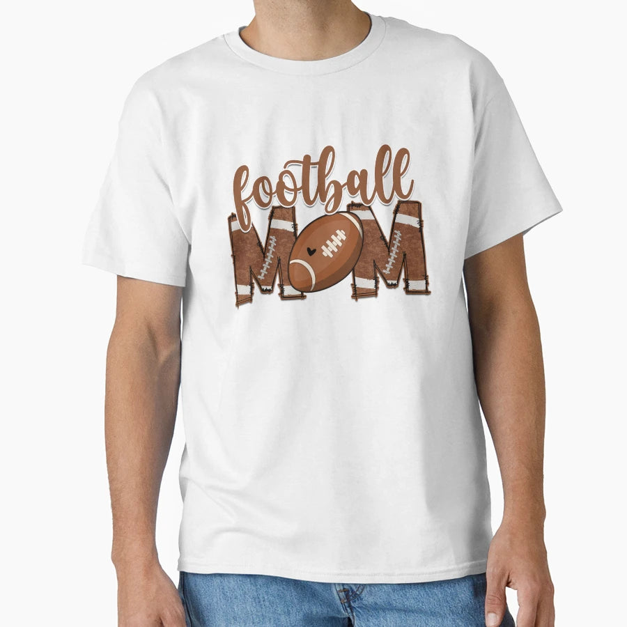 American Football Mom Leopard Cheetah T-Shirt - Novelty Apparel for Adults - T-Shirt, Sweatshirt, Hoodie
