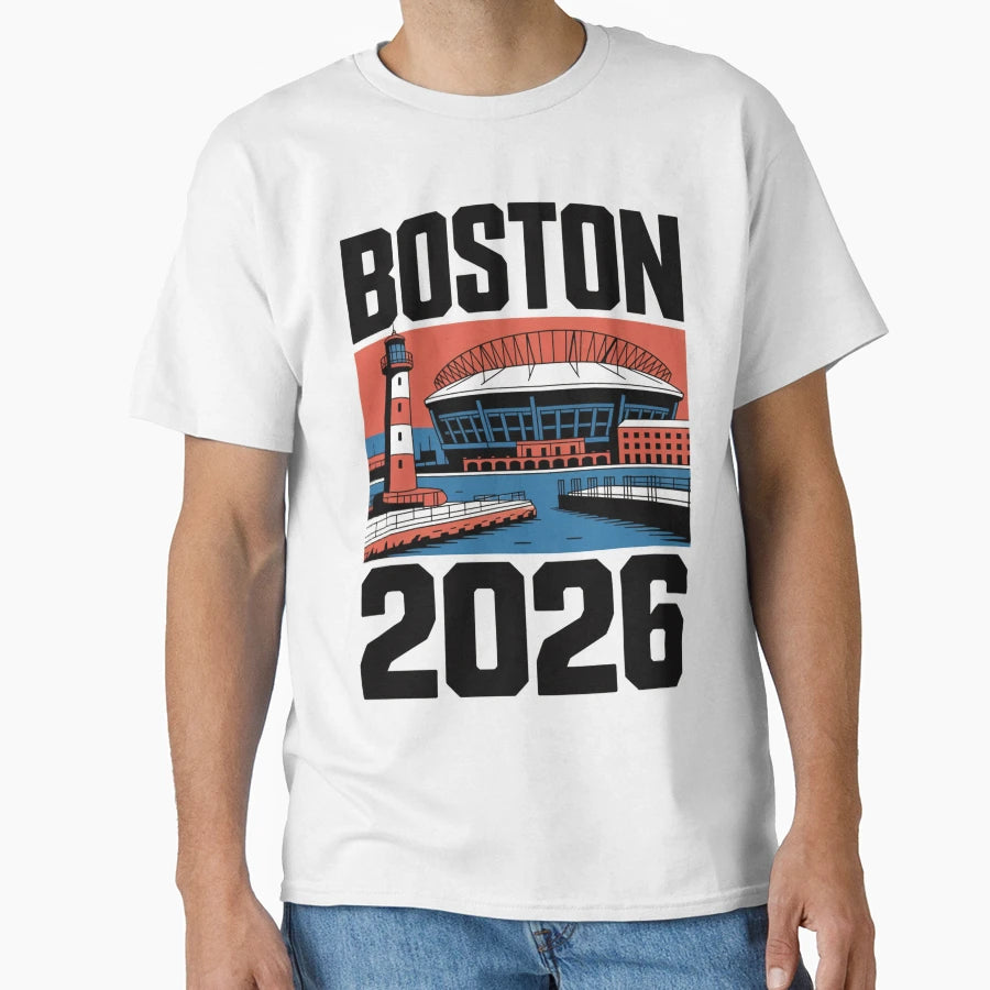 Boston 2026 New England Soccer Souvenir V25 T-Shirt - Trendy Graphic Unisex - T-Shirt, Sweatshirt, Hoodie