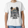 Los Angeles 2026 Palm Tree Sunset V6 T-Shirt - Graphic Print Unisex - T-Shirt, Sweatshirt, Hoodie